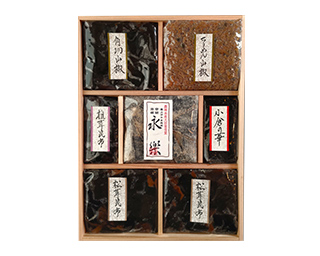 【N-50】角切山椒/椎茸昆布/松茸昆布×2/ちりめん山椒/永楽/小倉の華
