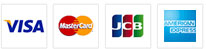 VISA, Mastercard, JCB, AMERICAN EXPRESS